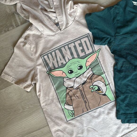 Star Wars Tops, Set of 2, Yoda, hooded Size small 5/6 - Picture 3 of 5